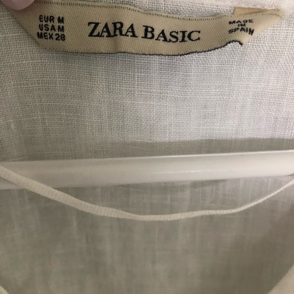 White linen shirt ZARA - Picture 2 of 2